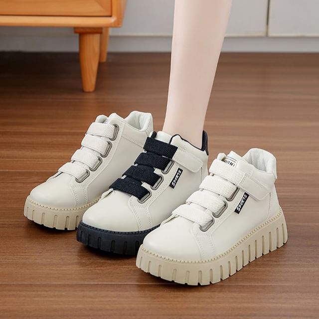 Platform Panel High Top Sneakers