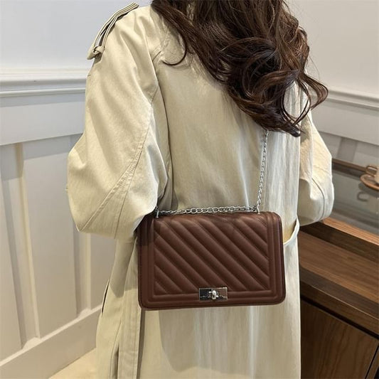 Quilted Buckle Shoulder Bag