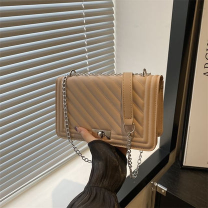 Quilted Buckle Shoulder Bag