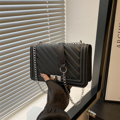 Quilted Buckle Shoulder Bag
