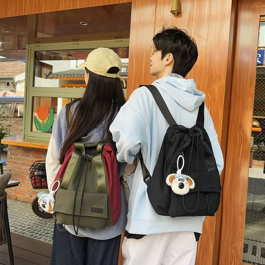 Drawstring Nylon Backpack / Bag Charm / Set