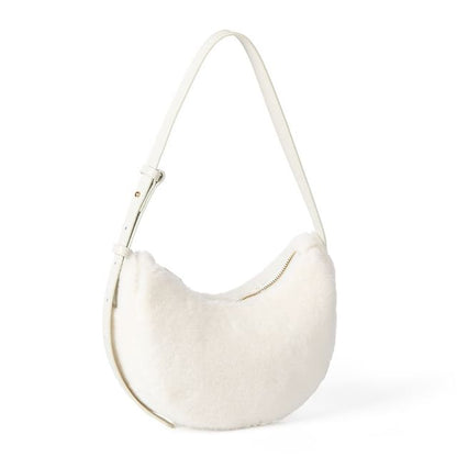 Plain Fluffy Shoulder Bag