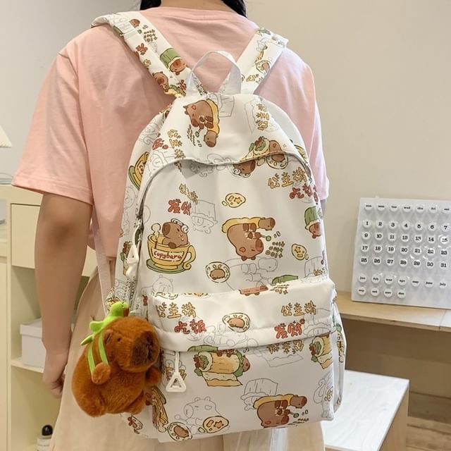 Cappy Backpack Capybara Print Nylon Backpack – SpreePicky