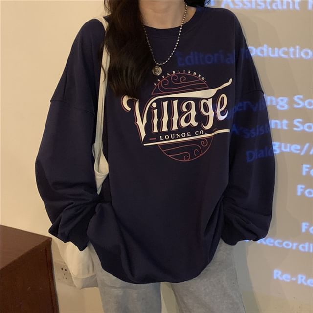 Crewneck Lettering Sweatshirt