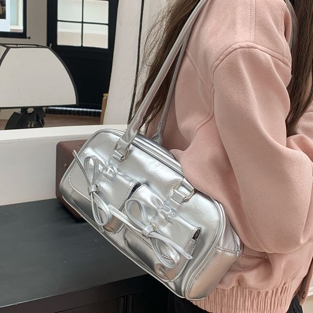 Bow Multi-Pocket Tote Bag