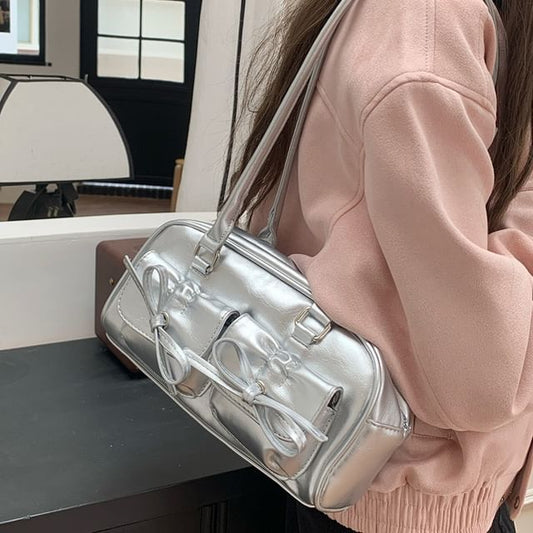 Bow Multi-Pocket Tote Bag