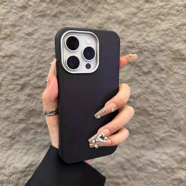 Plain Leather Case Faux Phone