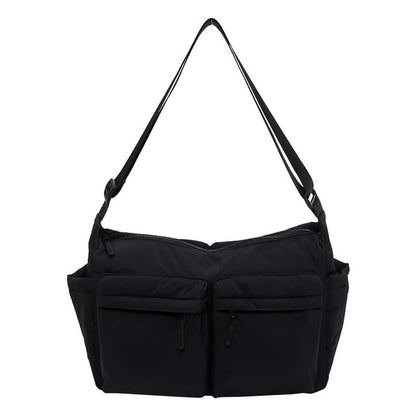 Plain Bag Nylon Messenger