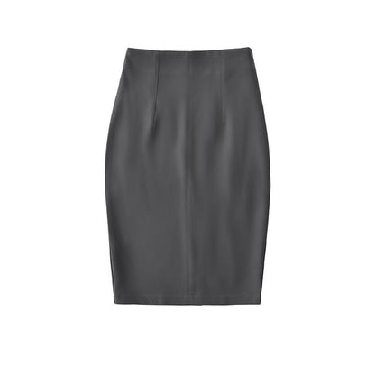 Elevated Waist Solid Pencil Skirt - Mini Length