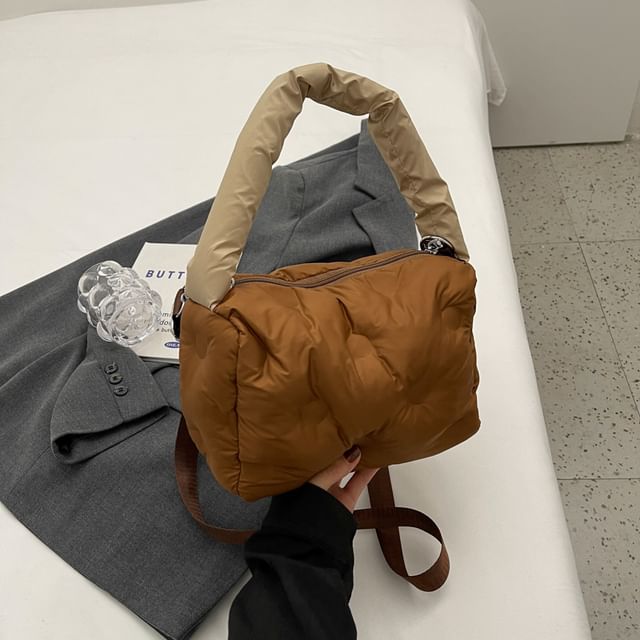 Puffer Crossbody Tote Bag