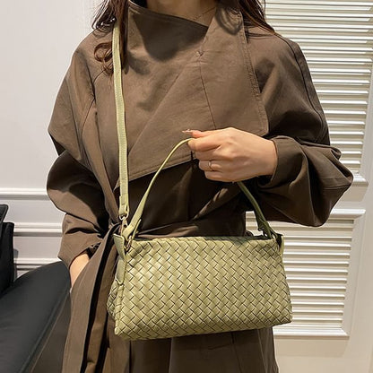 Quilted Faux Leather Crossbody Bag