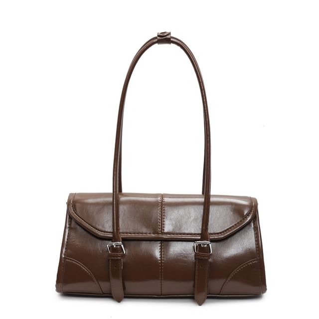 Faux Leather Flap Tote Bag