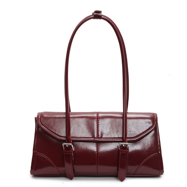 Faux Leather Flap Tote Bag