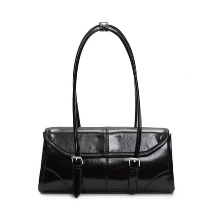 Faux Leather Flap Tote Bag