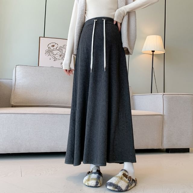 Maternity Maxi Skirt - High Rise A-Line Comfort Fit