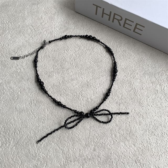 Bow Beaded Choker