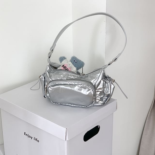 Plain Drawstring Shoulder Bag