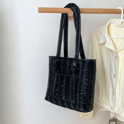 Plain Quilted Tote Bag