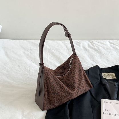 Leopard Print Faux Leather Crossbody Bag