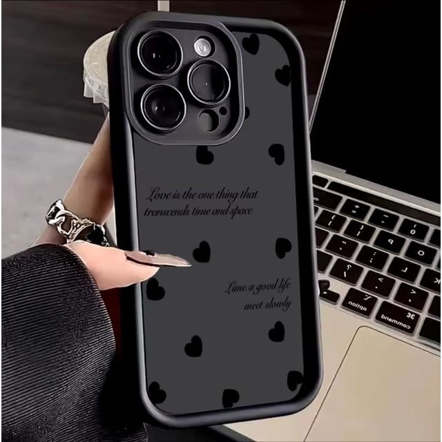 Heart Lettering Phone Case