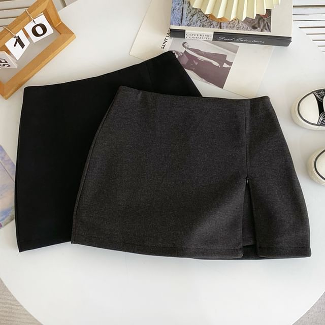 Low Waist Asymmetrical Flared Mini Skirt