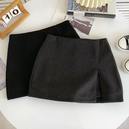 Low Waist Asymmetrical Flared Mini Skirt