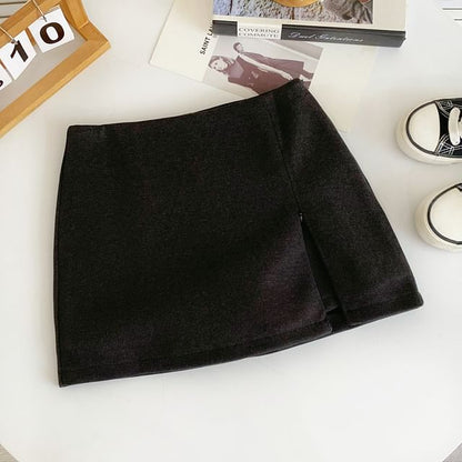 Low Waist Asymmetrical Flared Mini Skirt