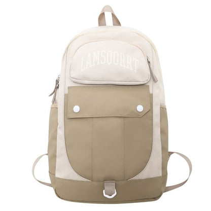 Lettering Nylon Backpack