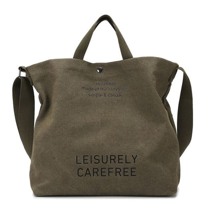 Lettering Canvas Tote Bag