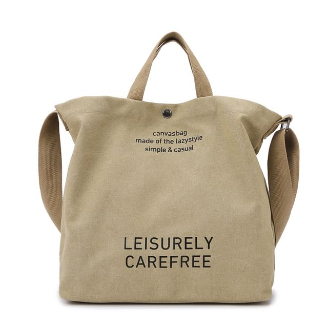 Lettering Canvas Tote Bag