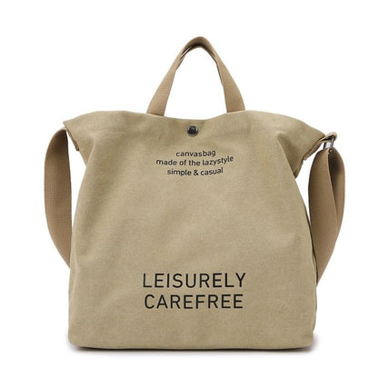 Lettering Canvas Tote Bag