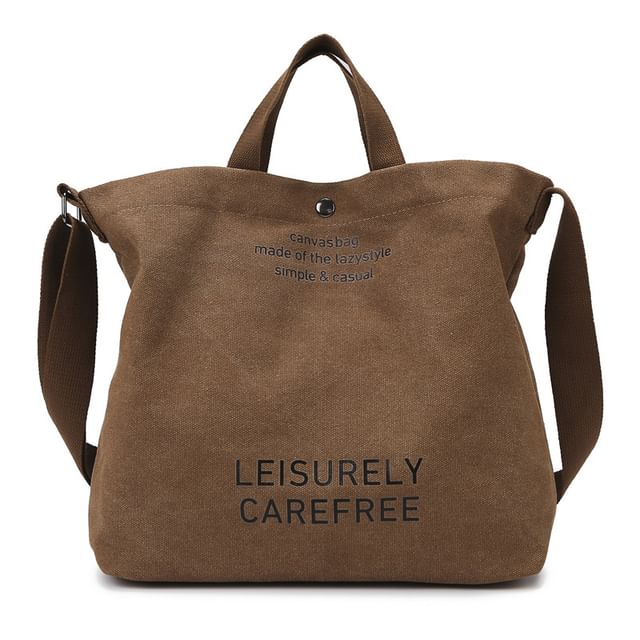 Lettering Canvas Tote Bag