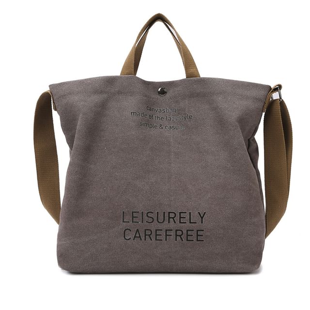 Lettering Canvas Tote Bag