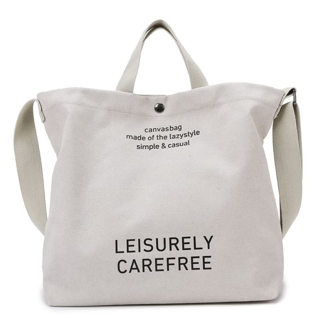 Lettering Canvas Tote Bag