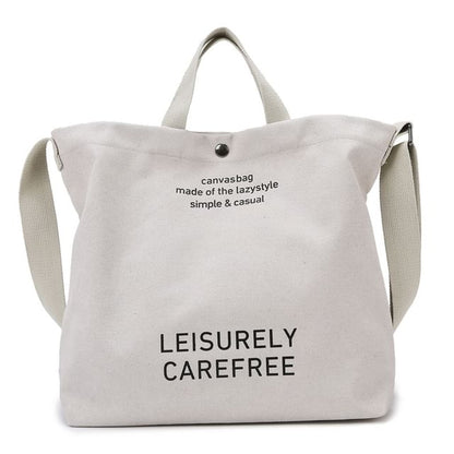 Lettering Canvas Tote Bag