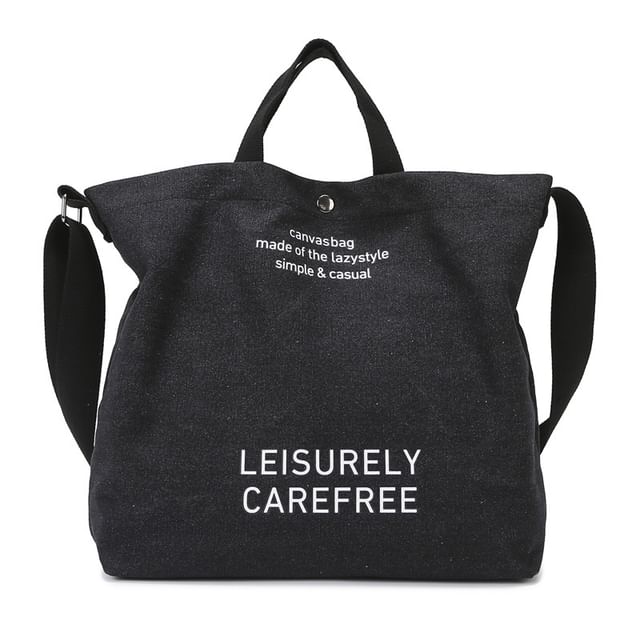 Lettering Canvas Tote Bag