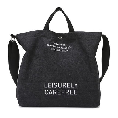 Lettering Canvas Tote Bag