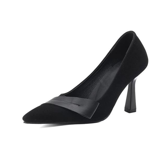 Pointed Toe Faux Suede Pumps