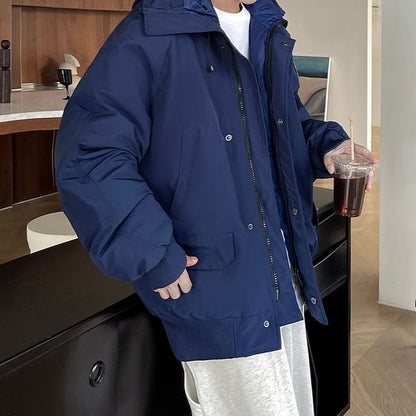 Hooded Faux Fur Zip-Up Parka