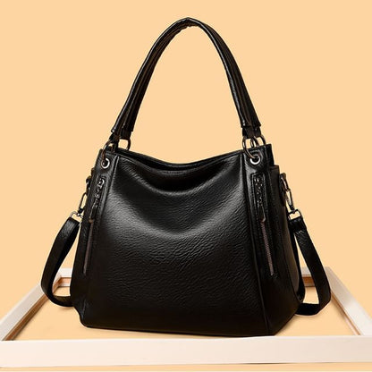 Genuine Leather Plain Shoulder Bag