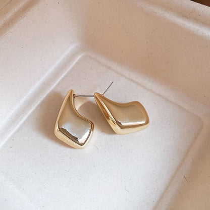 Geometric Alloy Hoop Earring