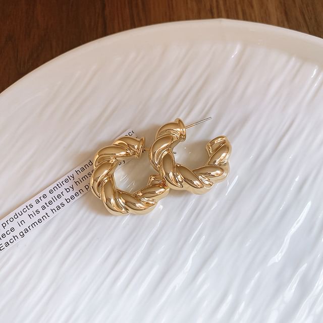 Plain Alloy Hoop Earring (Various Designs)