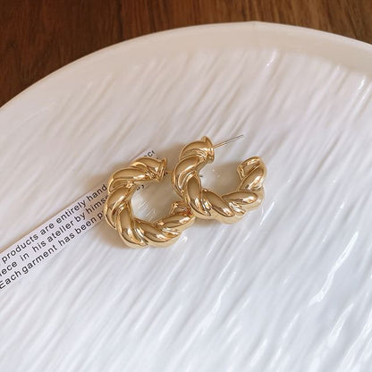 Plain Alloy Hoop Earring (Various Designs)