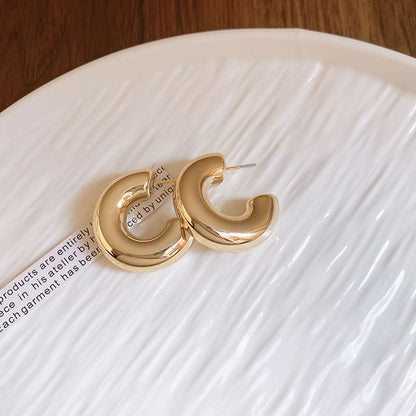 Plain Alloy Hoop Earring (Various Designs)