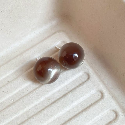 Earring Bead Stud Heart / Alloy