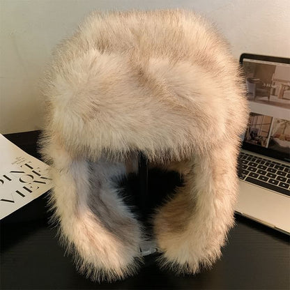Plain Fluffy Trapper Hat