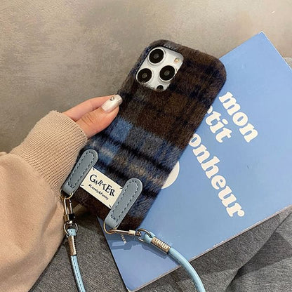 Plaid Strap Phone Case