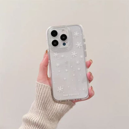 Snowflake Phone Case / Adhesive Decoration / Strap / Set