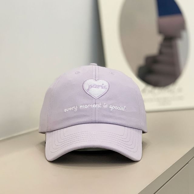 Heart Embroidered Cap