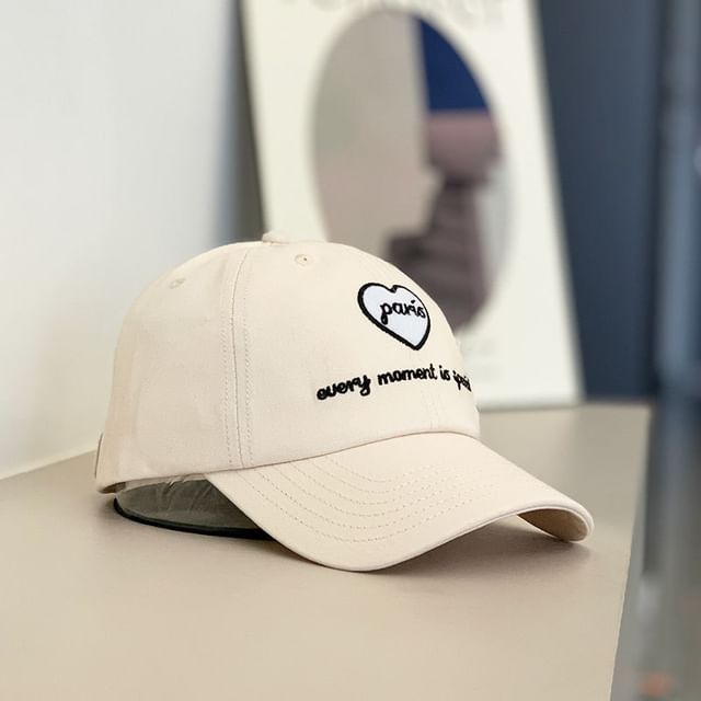 Heart Embroidered Cap